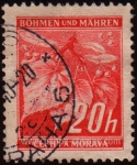 Stamps Czechoslovakia -  SG 22 bohemia y moravia