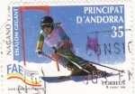 Stamps Andorra -  Nagano -eslalon gegant