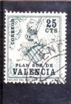 Stamps Spain -  plan sur de Valencia (24)