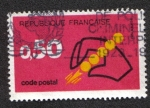 Stamps : Europe : France :  Introducción del sistema de código postal