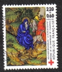 Stamps : Europe : France :  Retablo de la Cartuja de Champmol " El vuelo en Ej