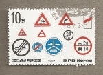Sellos de Asia - Corea del norte -  Señales de tráfico