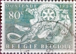Stamps Belgium -  Intercambio 0,30 usd 80 cents. 1954