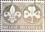 Stamps Belgium -  Intercambio 0,20 usd 80 cents. 1957