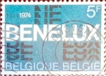Stamps Belgium -  Intercambio 0,20 usd 5,00 fr. 1974
