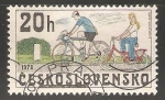 Stamps Czechoslovakia -  Bicicletas