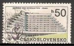 Stamps Czechoslovakia -  Arquitectura moderna Praga 1988