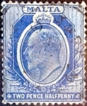Stamps Malta -  Intercambio 3,75 usd 2,5 p. 1911