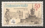 Stamps Czechoslovakia -  Torre de televisión Javorina