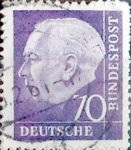 Stamps Germany -  Intercambio ma3s 0,40 usd 70 pf. 1956