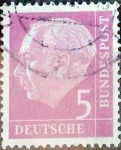 Stamps Germany -  Intercambio 0,20 usd 5 pf. 1954
