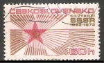 Sellos de Europa - Checoslovaquia -  50 aniversario de la Unión Sovietica