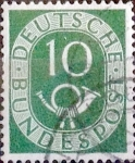 Stamps Germany -  Intercambio 0,20 usd 10 pf. 1951