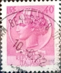 Stamps Italy -  Intercambio 0,20 usd 40 liras 1968