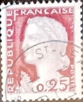 Stamps France -  Intercambio 0,20 usd 0,25 fr. 1960