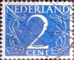 Stamps Netherlands -  Intercambio 0,20 usd  2 cents. 1946
