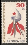 Stamps Czechoslovakia -  55 años del Partido Comunista