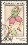 Stamps Czechoslovakia -  juegos de cartas del siglo 16