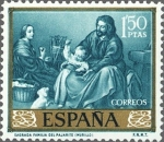 Sellos de Europa - Espa�a -  ESPAÑA 1960 1276 Sello Nuevo Bartolomé Esteban Murillo Sagrada Familia del Pajarito 1,50pts c/trazas