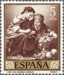 Stamps Spain -  ESPAÑA 1960 1279 Sello Nuevo Bartolomé Esteban Murillo Niños con Monedas 5pts