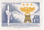 Stamps Chile -  150 aniversario de la escuela militar Bernardo O'higgins