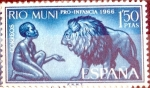 Stamps Spain -  Intercambio cryf 0,25 usd 1,50 pta. 1966