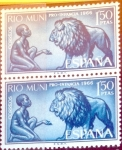 Stamps Spain -  Intercambio 0,50 usd 2 x 1,50 pta. 1966