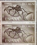 Stamps Spain -  Intercambio 0,50 usd 2 x 1,00 ptas. 1965