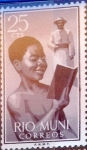 Stamps Spain -  Intercambio cryf 0,20 usd 25 cents. 1960