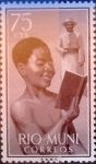 Stamps Spain -  Intercambio cryf 0,20 usd 75 cents. 1960
