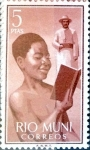 Stamps Spain -  Intercambio 1,00 usd 5,00 pta. 1960