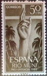 Stamps Spain -  Intercambio cryf 0,25 usd 50 cents. 1963