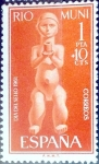 Stamps Spain -  Intercambio m2b 0,25 usd 1,00 + 0,10 ptas. 1961