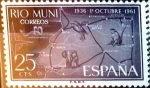 Stamps Spain -  Intercambio m1b 0,25 usd 25 cents. 1961