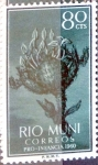 Stamps Spain -  Intercambio cryf 0,25 usd 80 cents. 1960