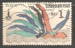Sellos de Europa - Checoslovaquia -  Juegos Olinpicos 1980 Moscu - natacion