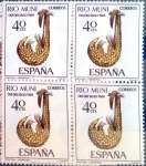 Stamps Spain -  Intercambio 1,00 usd 4 x 40 cents. 1966