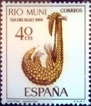 Stamps Spain -  Intercambio cryf 0,25 usd 40 cents. 1966