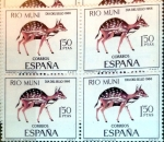 Stamps Spain -  Intercambio 1,00 usd 4 x 1,25 ptas. 1966