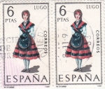 Stamps Spain -  LUGO-trajes regionales (24)