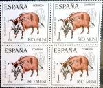 Stamps Spain -  Intercambio 1,20 usd 4 x 1,00 ptas. 1967