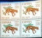 Stamps Spain -  Intercambio 1,90 usd 4 x 3,50 ptas. 1967