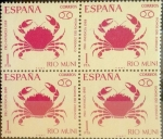 Stamps Spain -  Intercambio 1,20 usd 4 x 1,00 ptas. 1968