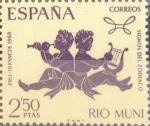 Stamps Spain -  Intercambio 0,75 usd 2,50 ptas. 1968