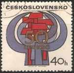 Stamps Czechoslovakia -  50 aniversario del Partido Comunista Checo
