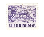 Stamps : Asia : Indonesia :  Trenggiling