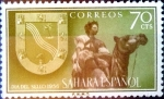 Stamps Spain -  Intercambio cryf 0,25 usd  70 cents. 1956