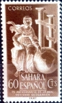Stamps Spain -  Intercambio m1b 0,30 usd 60 cents. 1953