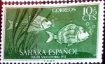 Stamps Spain -  Intercambio cr2f 0,25 usd 10 + 5  cents. 1953