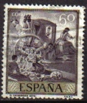 Stamps Spain -  ESPAÑA 1958 1213 Sello Pintor Francisco de Goya y Lucientes El Cacharrero Usado